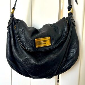 Marc Jacobs Leather Crossbody Bag - Black & Gold